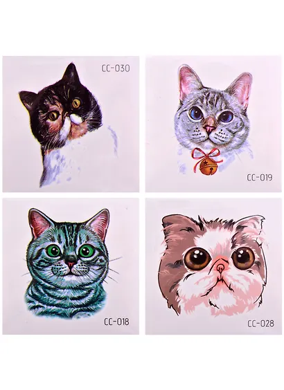 Тату Cute cats, 9,5*6,5 (микс)(орр) - фото 2