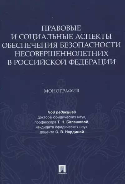 Правовые и социальные аспекты обеспечения безопасности несовершеннолетних в Российской Федерации. Монография - фото 1