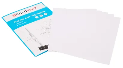 Папка для черчения А4, 10 листов, ватман 180г/м2, GoodMark - фото 3