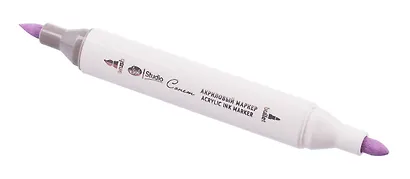 Маркер акриловый "Сонет" лиловый, двусторонний, перо кисть/пуля - фото 4