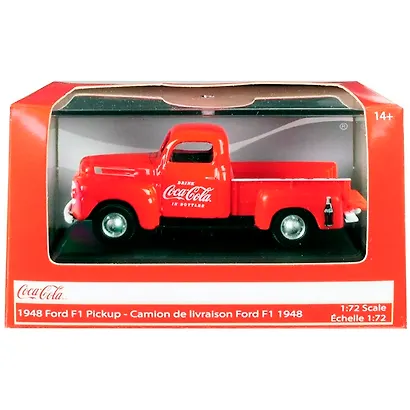 472001 Машинка литая коллекционная Motor City Classics - Die-сast модель по лицензии Coca-Cola 1948 Ford F1 Pickup, масштаб 1:72 - фото 2