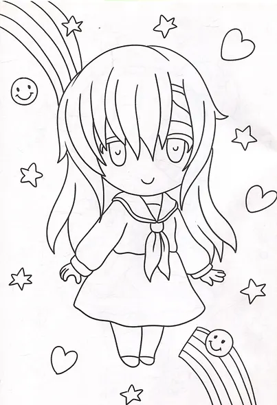 РАСКРАСКА А4 эконом. МИЛЫЕ ЧИБИ - фото 3