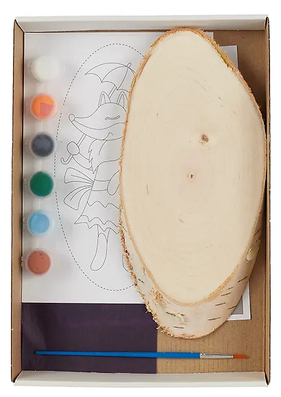 Роспись по дереву на спилах "Лисичка" - фото 3