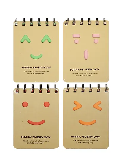 Блокнот А7 "Happy every day" (Смайлик) спираль, ассорти, Haich - фото 2