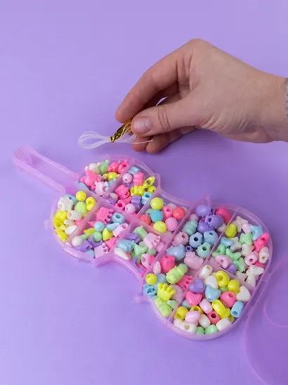 Набор бусинок Скрипка микс цветов в пластиковой коробке (110г) - фото 10