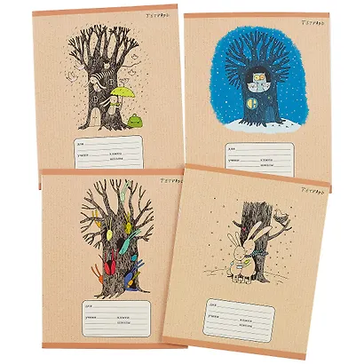 Тетрадь в клетку Unnika, "Сказочный лес", 24 листа, в ассортименте - фото 6