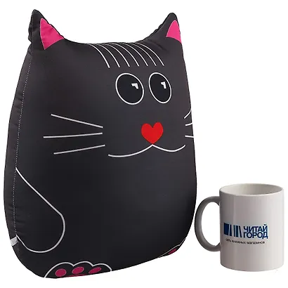 Игрушка-антистресс Котик черный (38х30) (АН2017-3) - фото 3