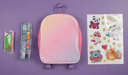 Набор для творчества. Рюкзак для декорирования алмазными стикерами. "Позитивные друзья" - фото 3