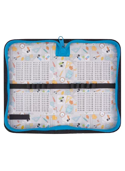 Пенал 1отд. "Мото" 190*115мм, молния, металлиз.картон, выб.лак, таблица умножения, инд.уп. - фото 4