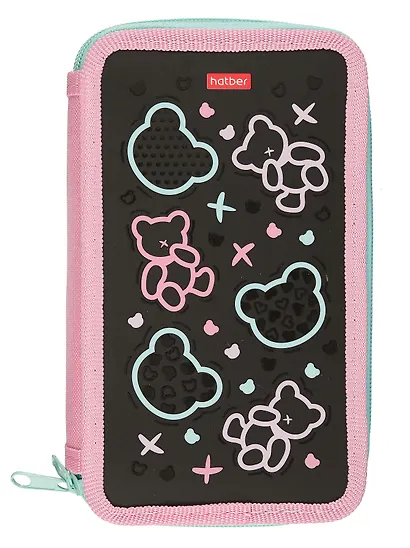 Пенал 2 отделения "Мой мишка" 19*11 см, молния - фото 6