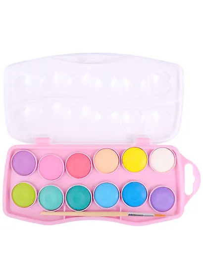 Краски акварельные 12цв "Pastel Colours", пл/уп., с/к., Colorino - фото 4