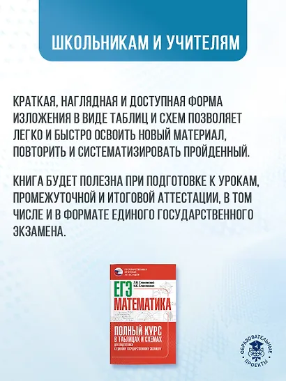 ЕГЭ. Математика. Полный курс в таблицах и схемах для подготовки к ЕГЭ - фото 5
