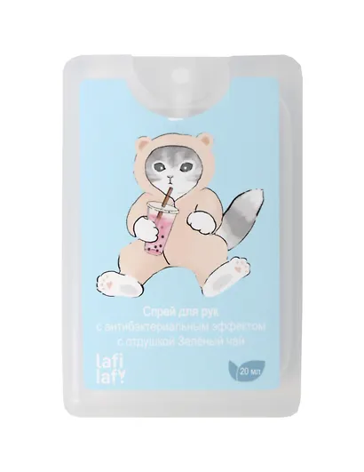 Спрей для рук (санитайзер) с антибактериальным эффектом Kawaii Котик кигуруми (20мл) (Lafilaf) - фото 3