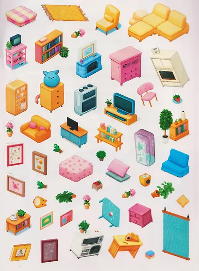 Творческий блокнот Румбокс "Дом твоей мечты". Более 250 няшных наклеек - фото 5