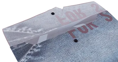 Папка-конверт А4 на кнопке "Jeans", в ассортименте - фото 3