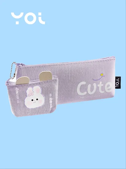 Пенал-косметичка Yoi, Cute, с кошельком, в ассортименте - фото 2