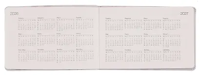 Еженедельник дат. 2026г. А6 64л 160x105 мм "Shadow" серый, иск.кожа, интегр.переплет, карманный, горизонтальный, тонир.блок, шелкография, скругл.углы - фото 6