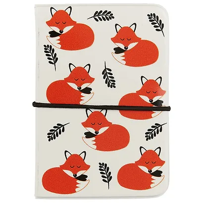 Визитница Лисы на белом фоне - фото 1