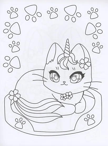 Раскраски аниме. Котики - фото 3