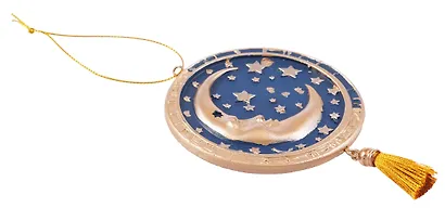 Новогоднее подвесное украшение Луна и звезды (полирезина) (8х8) - фото 2