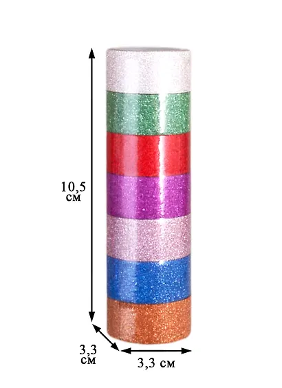 Клейкие ленты полимерные для декора с блестками ИНТЕНСИВ, 15 мм х 3 м, 7 цветов, ОСТРОВ СОКРОВИЩ, 661715 - фото 2