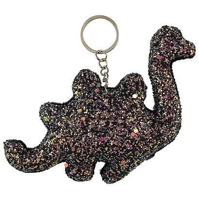 Брелок с блестками Динозаврик (текстиль) - фото 4