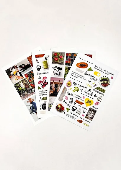 Набор стикеров Remarklee "Фитнес", 4 листа - фото 2