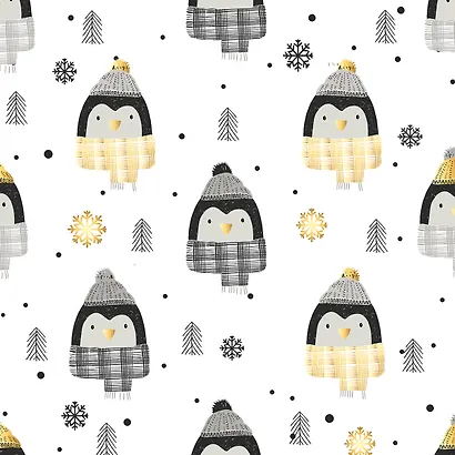 Бумага упаковочная 70*100см "Black.Gold.Whitel" НГ,инд.уп., ассорти - фото 2