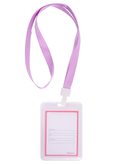 Бейдж 70*100 вертикальный, на шнурке, в ассортименте - фото 3