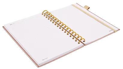 Книга для записей А5 80л кл. "Calipso" бежевый, иск.кожа, резинка, гребень - фото 4