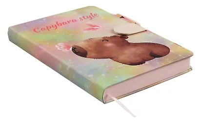 Набор канцелярский Yoi, "Капибара с цветочком", книга для записей и ручка шариковая - фото 8
