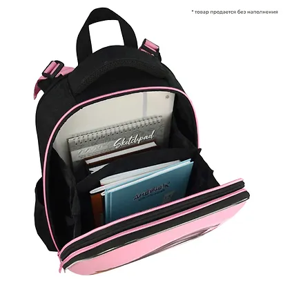 Ранец "Брюнетка с собачкой" 2 отделения, 27*37*13 см, 3 кармана - фото 14