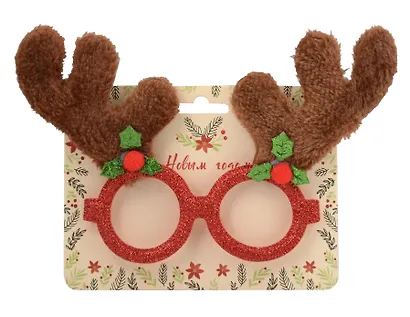 Очки новогодние Рожки олененка (пластик) (12-6142-HNY30) - фото 1