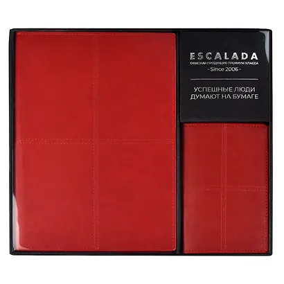 Книга для записей А5+ 120л кл. "САРИФ КРАСНЫЙ" иск.кожа, мягк.переплет, два ляссе, + обложка для паспорта 95*145мм, подар.карт.коробка с ПВХ-крышкой - фото 7
