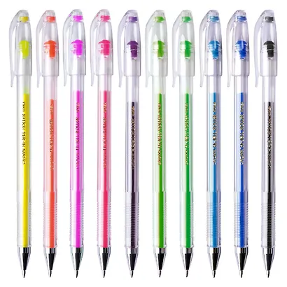 Ручки гелевые Crown, 10 цветов 0,5 мм - фото 2