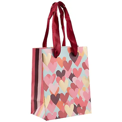 Пакет А6 14*11*6 "Color Hearts" жен., бум.мат.ламинат - фото 1