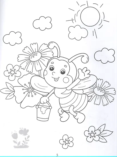 Раскрась и наклей: в деревне: книжка-раскраска - фото 2