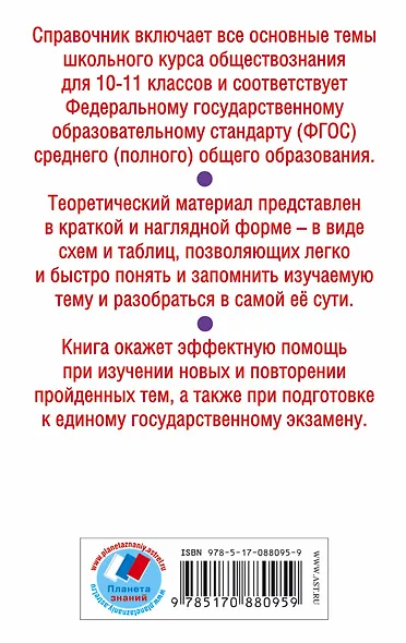 Обществознание в таблицах и схемах: 10-11 классы: справочные материалы - фото 2