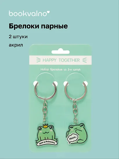 Брелоки парные Happy Together Лягушки (акрил) (2 шт) (12-15521-P3) - фото 1