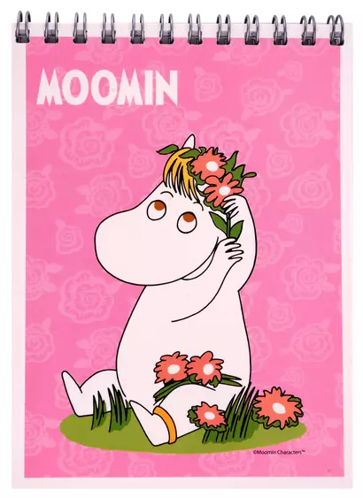 Блокнот А6 40л "Moomin" евроспираль, выб.УФ-лак, ассорти - фото 1