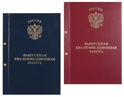 Обложка "Выпускная квалификационная работа" ассорти, 2 отверстия, бумвинил - фото 1