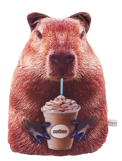 Мягкая игрушка Капибара с кофе (31х17) (19.21.1) - фото 1