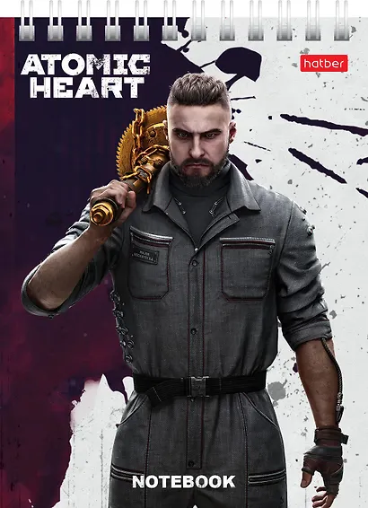 Блокнот А6 40 листов, клетка, "Atomic Heart" гребень, в ассортименте - фото 3