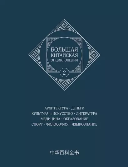 Большая китайская энциклопедия.  Архитектура. Деньги. Культура и искусство. Литература. Медицина. Образование. Спорт. Философия. Языкознание. Том 2 - фото 1