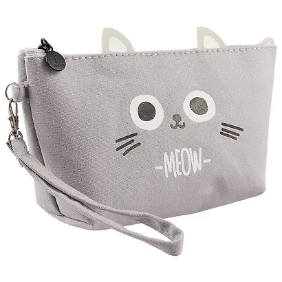 Косметичка на молнии Кошка Meow (20х11) (текстиль) (ПВХ бокс) - фото 1