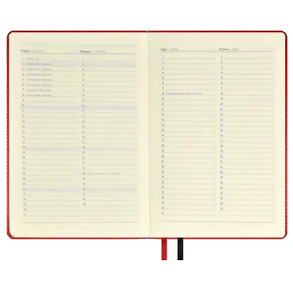 Ежедневник недат. А5 120л "Сариф" красный, иск.кожа, тв.переплет, обл.поролон, блинт.тиснение, офсет, ляссе - фото 7