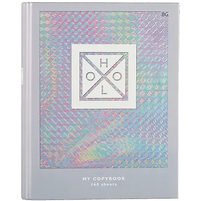 Тетрадь на кольцах в клетку BG, Holographic, 160 листов, в ассортименте - фото 5