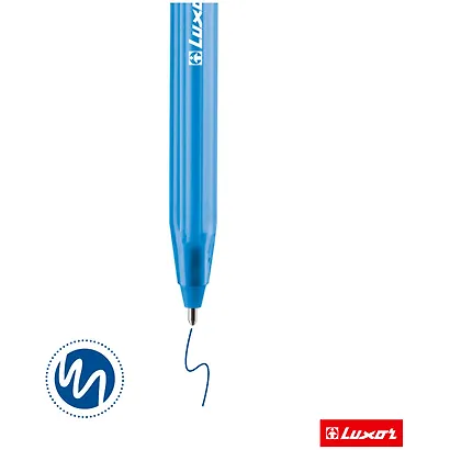 Ручка шариковая Luxor, InkGlide 100 Icy, синяя 0,7 мм - фото 4