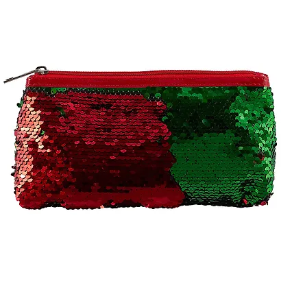 Косметичка на молнии с пайетками (текстиль) (23х11) (ПВХ бокс) (12-Tuos-HZB09) - фото 3