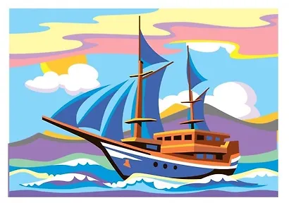 Набор для творчества. Картина по номерам "Корабль" - фото 1